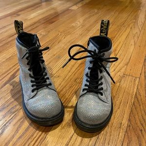 Girls iridescent glitter Doc Martens size 1